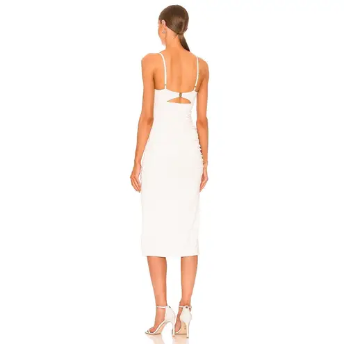 JONATHAN SIMKHAI Iris Jersey Underwire Cutout Midi Dress Size Small White