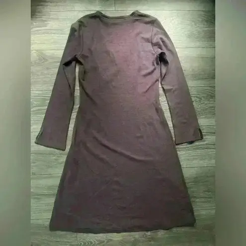 Horny Toad Faux Wrap Mauve Dress Long Sleeves Knee Length Size S