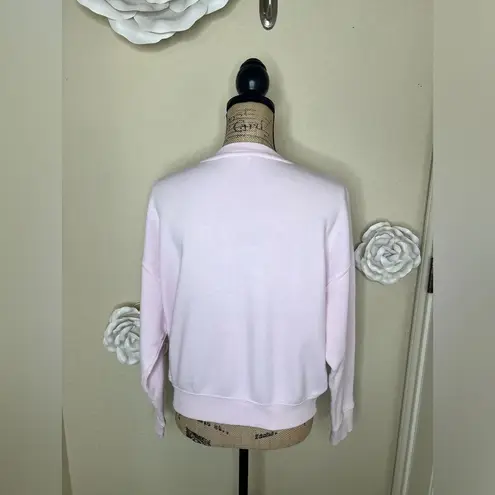NTM: Barbie Pastel Pink Logo Crew Neckline Oversized Sweatshirt Size XS