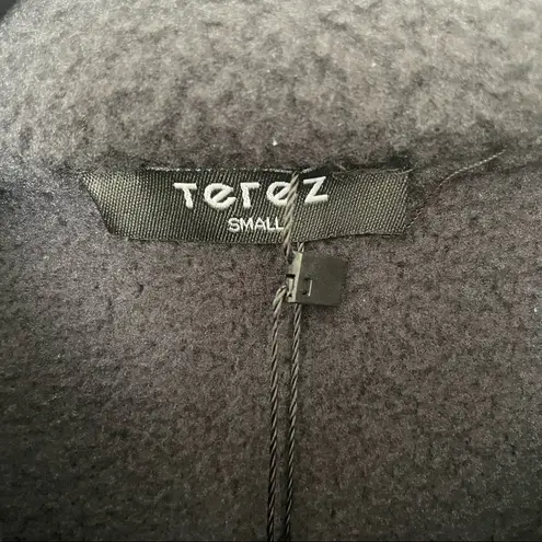 Terez NWT Oversized Black Fleece Plaid Metallic Multi Elastic Plaid Jacket Small