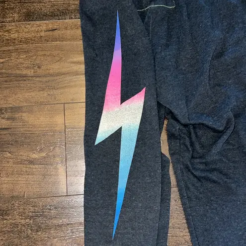 Aviator Nation Bolt Sweatpants - Rainbow Pink