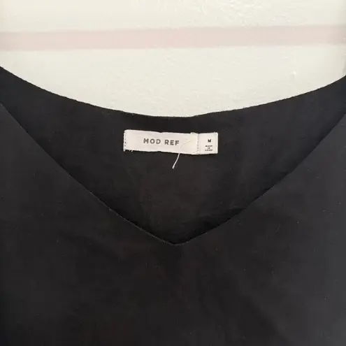 Mod Ref Black Faux Suede Midi Dress