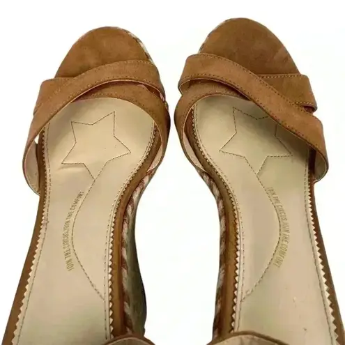 Circus by Sam Edelman Espadrille Sandals Brown Criss-Cross Ankle Size 8.5