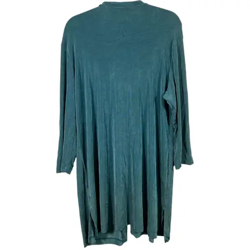 Chico's  Travelers Teal Liquid Knit Duster Tie Front Cardigan‎ Size 3 (XL) thumbnail 2