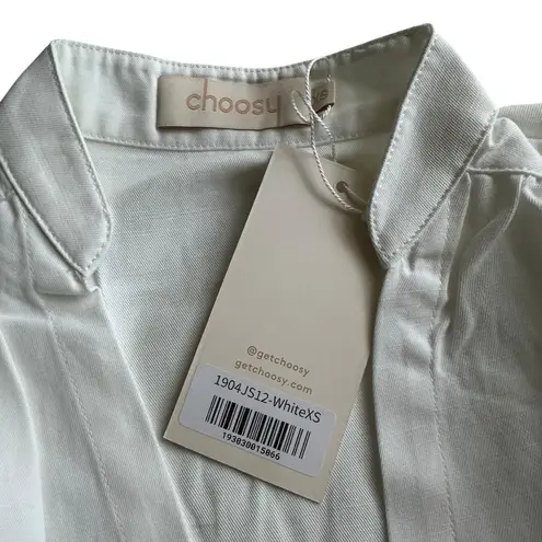 Choosy Women's White Romper with Rope Belt Size XS NWT