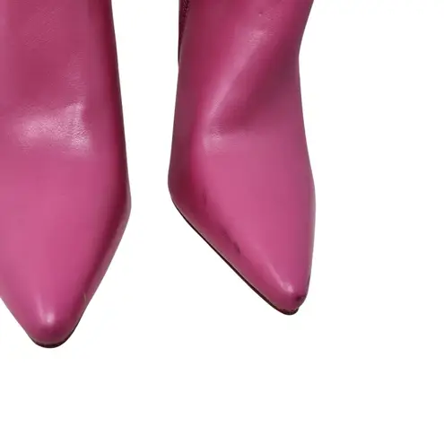 Sun Envy Pink Pleather Pointed Toe Stiletto High Heels Over The Knee Boots 8.5