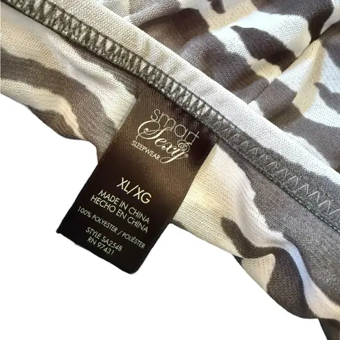 Smart & Sexy Black White Zebra Ruffle Sheer Lingerie Intimate Sexy Slip Dress