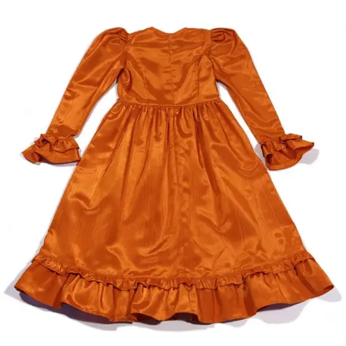 Batsheva NEW Prairie Victorian vampire womens Dress in Orange Moire Size 4
