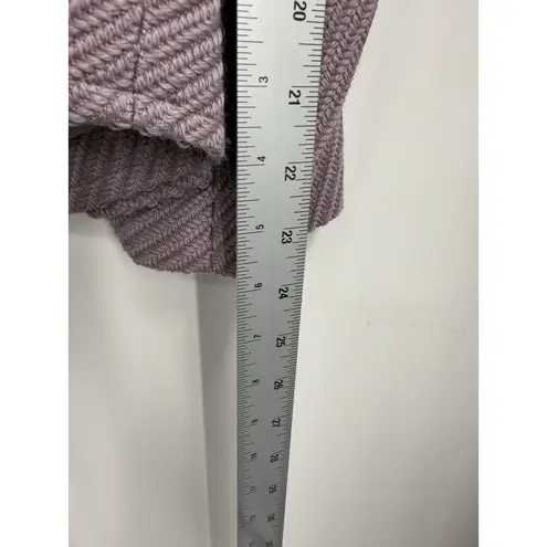 Talbots Woman 12W Purple Textured Knit Blazer Jacket Button Front Career