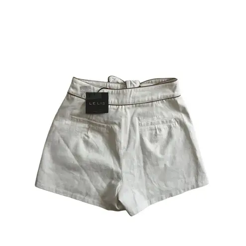 Ralph Lauren Le lis ivory denim tie shorts