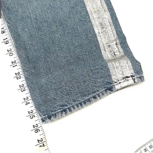 MOTHER Superior The Thrasher Straight Leg Jeans In Striped Wicked Size 25 Blue