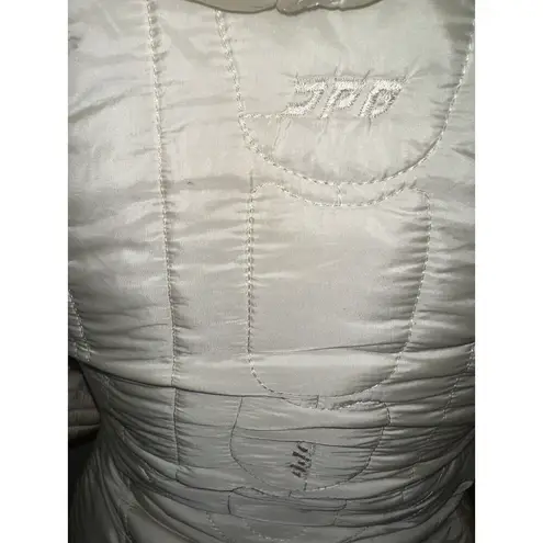 Jean Paul Gaultier 90s vintage Ivory quilted Hooded jacket Size Small