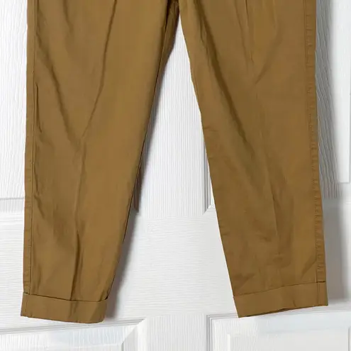 Bershka NWT Tan Cuffed Ankle Cropped Trouser Pants