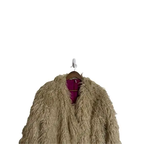 Free People  Florence Shaggy Coat Faux Fur Womans XS