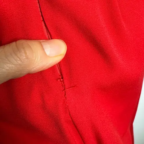 Fame and Partners red cut out deep V-neck strappy gown