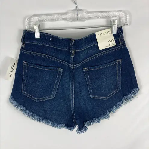 NWT Bullhead Denim High Rise Short Cutoff Button Fly Size 29 Blue