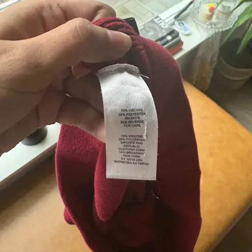 House of Harlow 1960 Ribbed Wide Leg Lounge Pants Burgundy Knit M Red Size M