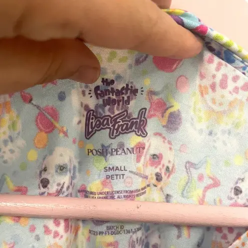 Posh Peanut x Lisa Frank Spotty and Dotty Long Sleeve Top Size S Blue