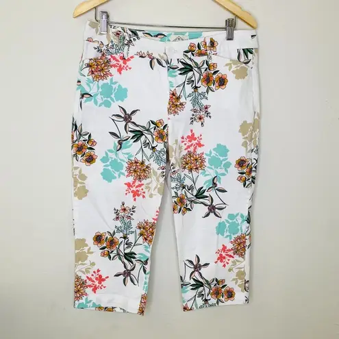 st. john's bay  Tropical Print Capri Pants Size 14