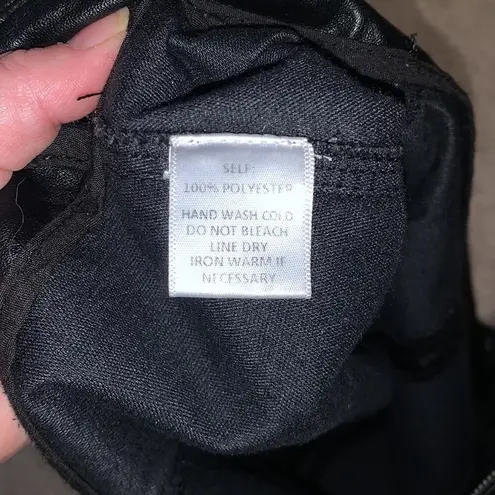 Newbury Kustom Black Faux Leather Mini Skirt Sz L