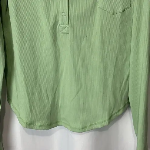 CVG Constantly Varied Gear Henley Shirt XXL Green Stretch Knit Workout CrossFit