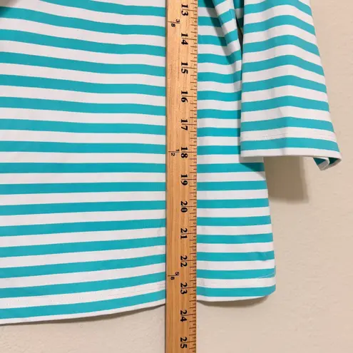 J. McLaughlin Wavesong Striped Boat Neck Catalina Cloth Top Women XL 3/4 Sleeve
