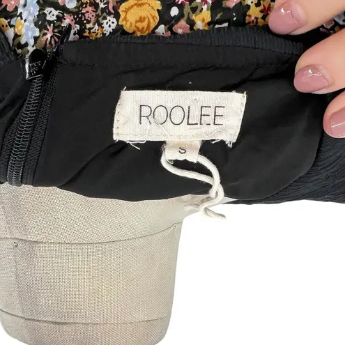 Roolee Floral Print Oversized Collar Neckline Short Sleeve Dress Size Small