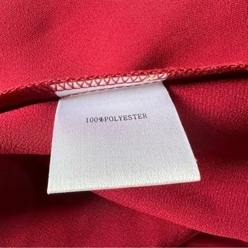 AMYLYNN Backless Satin Dress Jolie Satin Slip Dress in Burgundy Size Small Red