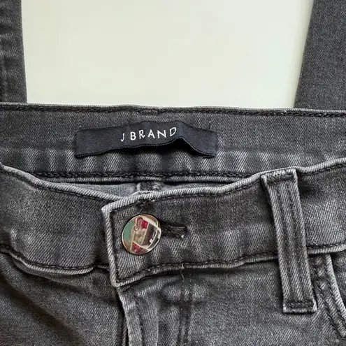 J Brand  Low Rise Skinny Crop Distressed Black Jeans Size 27 | Edgy‎ Minimalist - Image 6