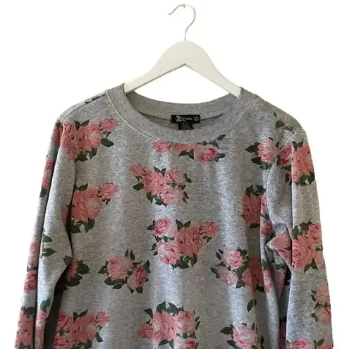 Miss Chievous Gray Pink Roses Chabby Chic Romantic SZ XL #1790