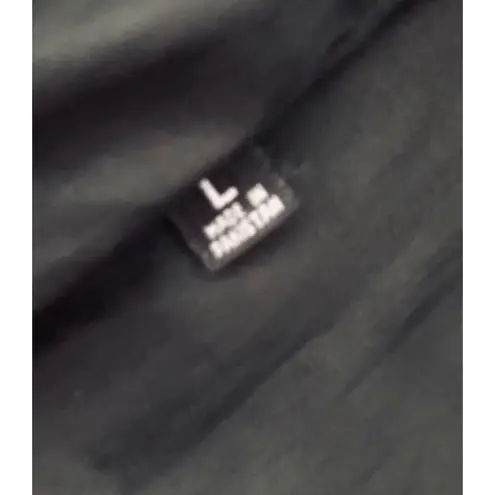 Vintage Genuine Black Leather Fringe Biker Motorcycle Jacket SZ L Size L