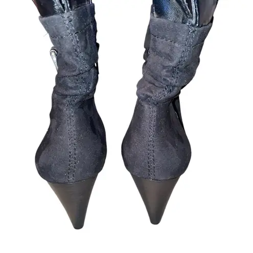 Laura Ashley black suede designer boots. Size 6 New without box!