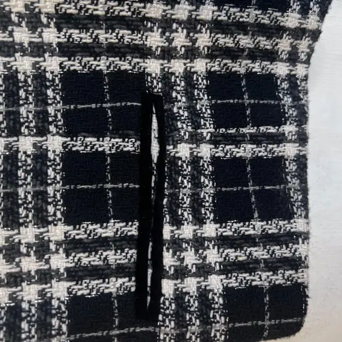 Hunt Club Tweed Plaid Sleeveless Vest Velvet Collar Size 14 Classic Preppy Layer