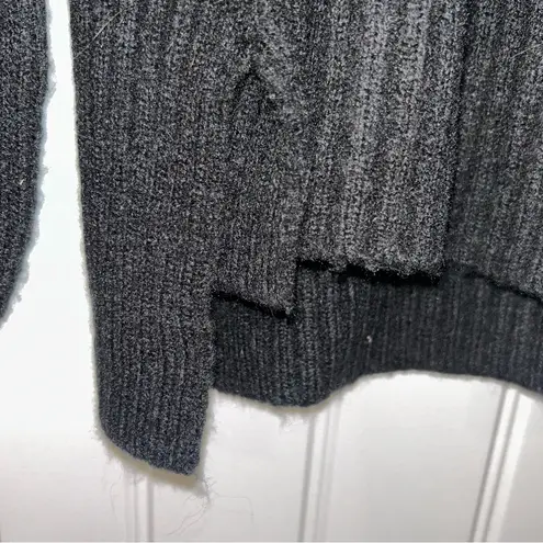 Love Riche Black Ribbed Women's Sweater Large