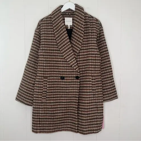 Avec Les Filles Plaid Shawl Collar Coat NWT Size Medium