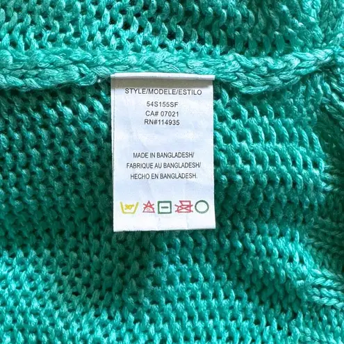 RD Style Boxy Modern Medium-Weave Sweater Wide Long Sleeves Aqua Green NWT Small