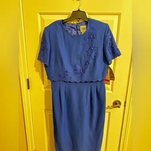 R & M Richards by Karen Kwong NEW Blue Wedding Party Dress Size 14