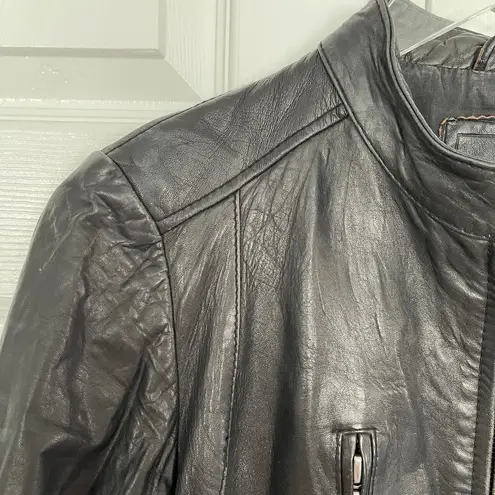 Banana Republic  Black Leather Moto Jacket