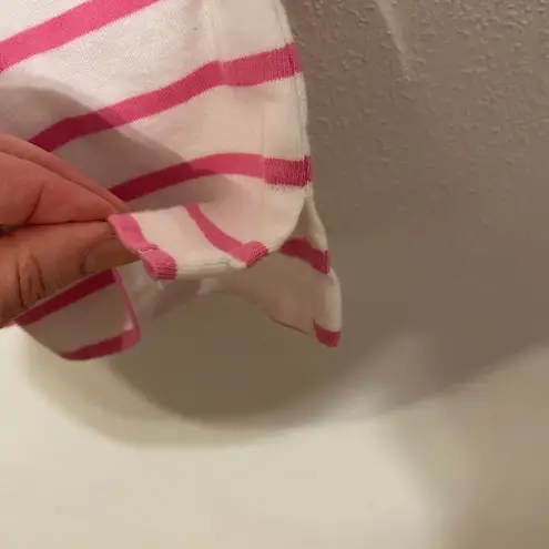 Talbots  “Vacation” Authentic Tee in Watermelon Stripe Size Medium Petite