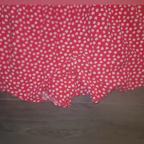 Hollister  Floral Print Romper Smocked Open Back With Pockets size small