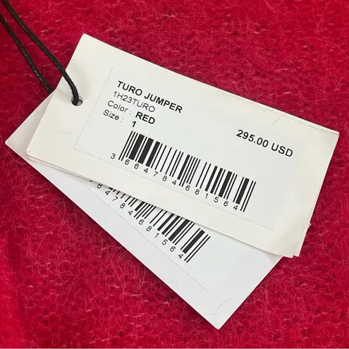 Ba&sh Alpaca-Blend Pullover Crew Neck Sweater Open Back padded shoulders Sz S/1