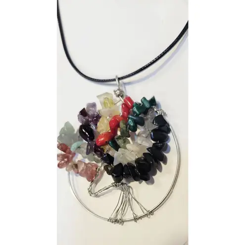 Handmade Gemstone Tree of Life Necklace