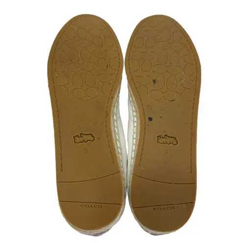 Coach  C101 Low Top Espadrille Sneakers in White & Petal