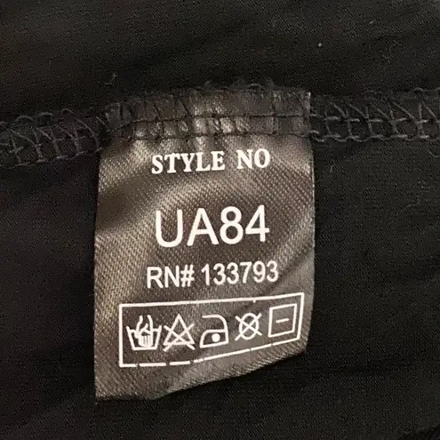 Beverly Hills Polo Club POL Black White Speckle Midi Dress Adjustable Waist Small NWOT