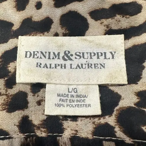 Ralph Lauren Denim & Supply | L | Leopard Animal Print Button