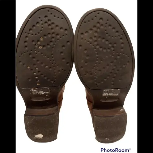 Paris Blues Pull On Leather/Canvas Studded Boots