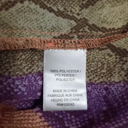 Hiatus Snake Print Blouse Size Large