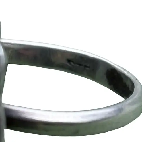 Antique Citrine Marcasite Hallmarked Sterling Silver Large Art Deco Estate Ring Yellow