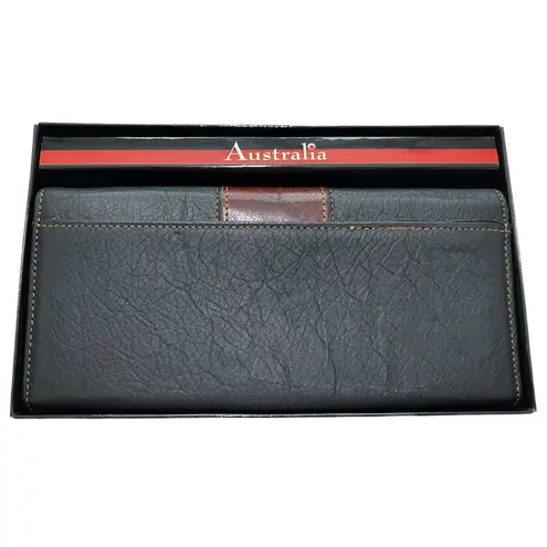 Australian Genuine Leather Black & Brown Women’s Wallet Kangaroo New In Box