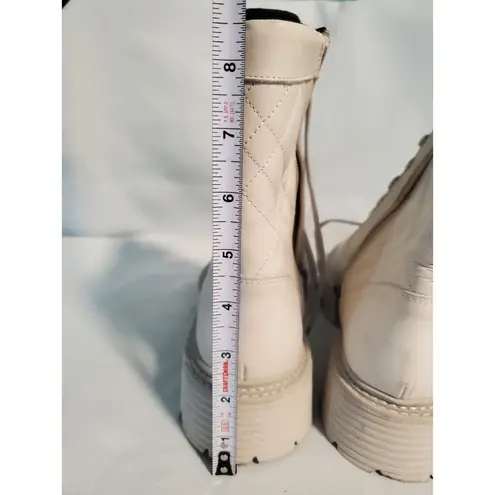 La Canadienne Yasmine Leather Bootie Natural White Size9.s68 Size 9